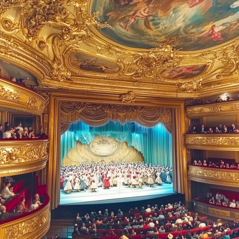 Espetáculo sendo apresentando no Teatro La Fenice