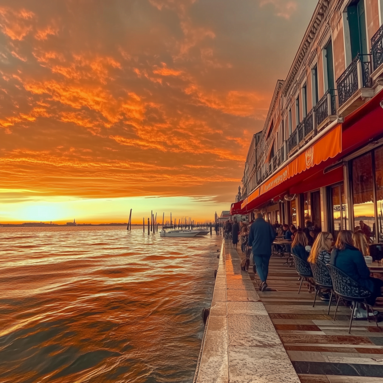 Belo Pôr do Sol na Fondamenta Zattere